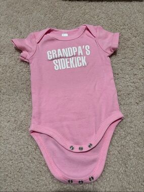 Baby Essentials Pink "Grandpa's Sidekick" Bodysuit